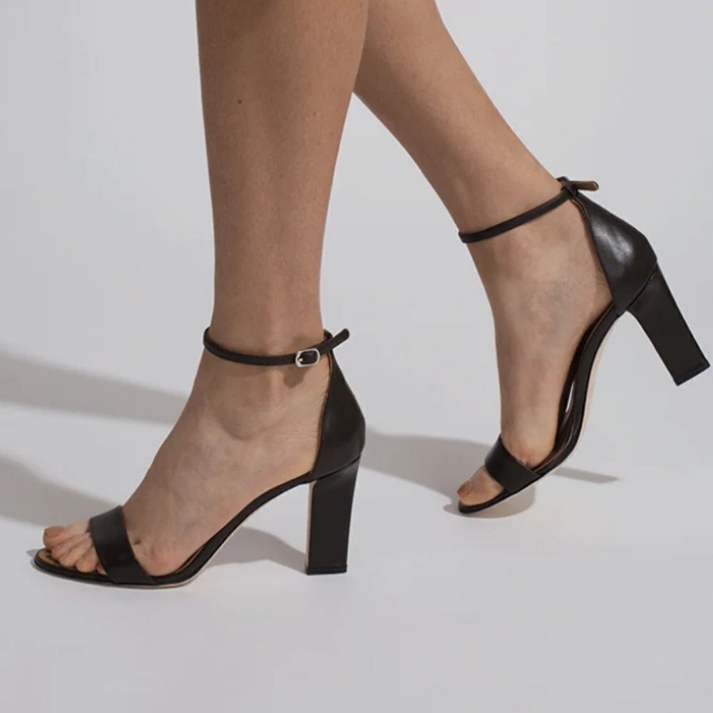 BRAND NEW WILD DIVA PADDED ADJUSTABLE ANKLE STRAP BLOCK HEEL SANDAL